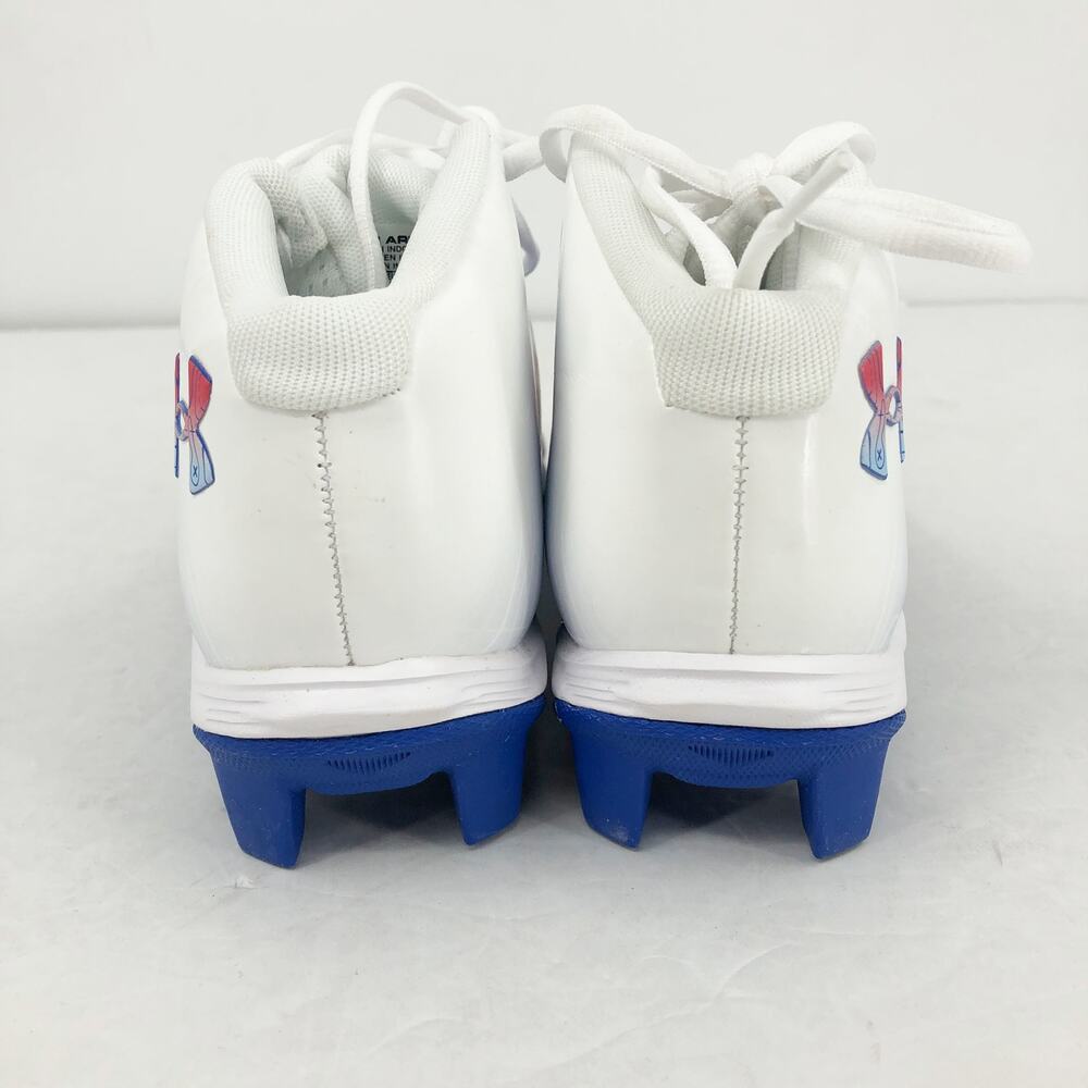 Under Armour Spotlight Fran RM 4 TX Football Cleats KIDS 6 Red White Blue NWOB - Picture 11 of 13